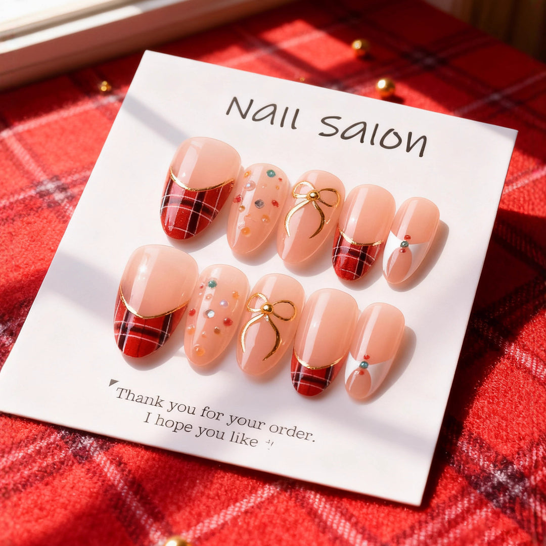 Exclusive artificial nails with festive design Kalsten