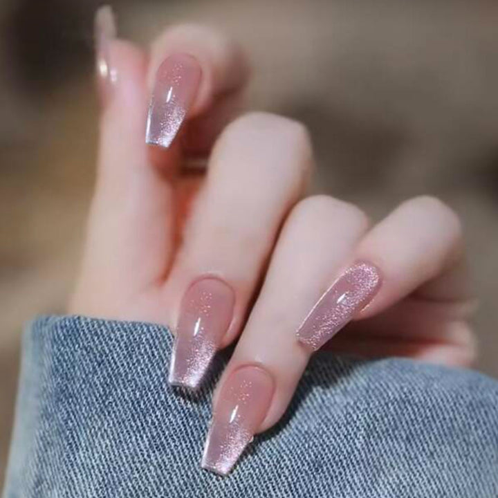 Press-On Nail Art with Glossy Finish