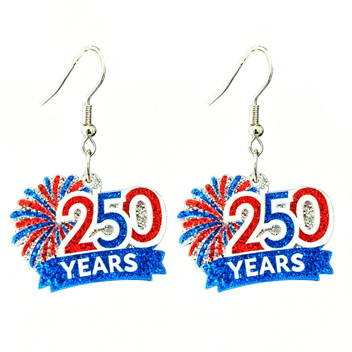 Ladies nan glittering bow earrings with stud closure and star stripe motif Kalsten