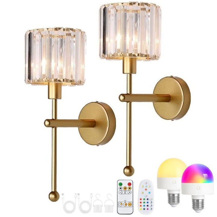Crystal-Accented LED Wall Sconce