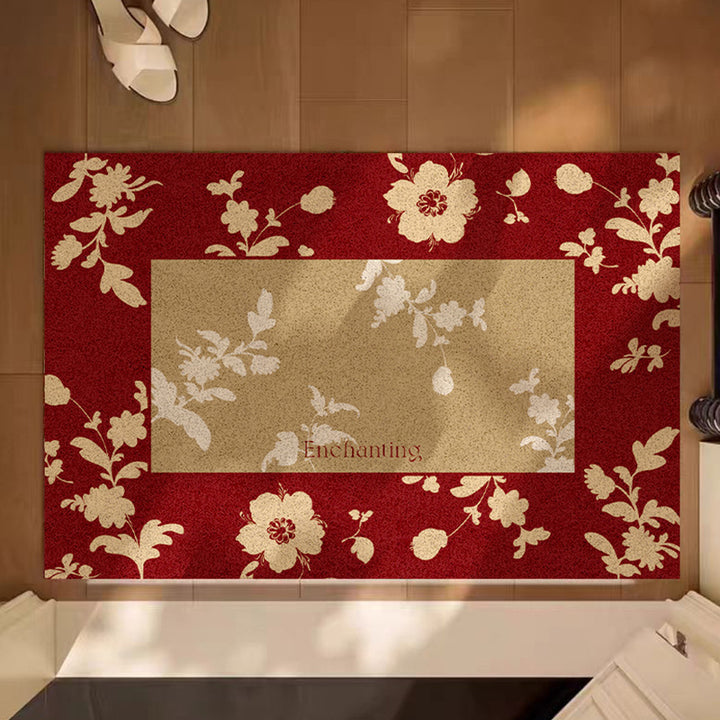 Elegant Floral Patterned Welcome Mat