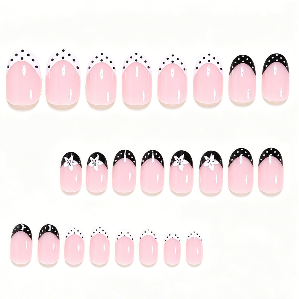 Decorative French Tip Press-On Nails Kalsten