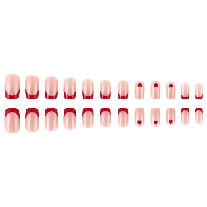 Heart-Embellished Press-On Nails Kalsten