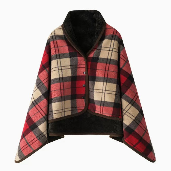 Ladies' wrap blanket made of cozy wool blend Kalsten