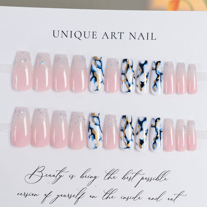 Long-Stiletto Abstract Nail Enhancements
