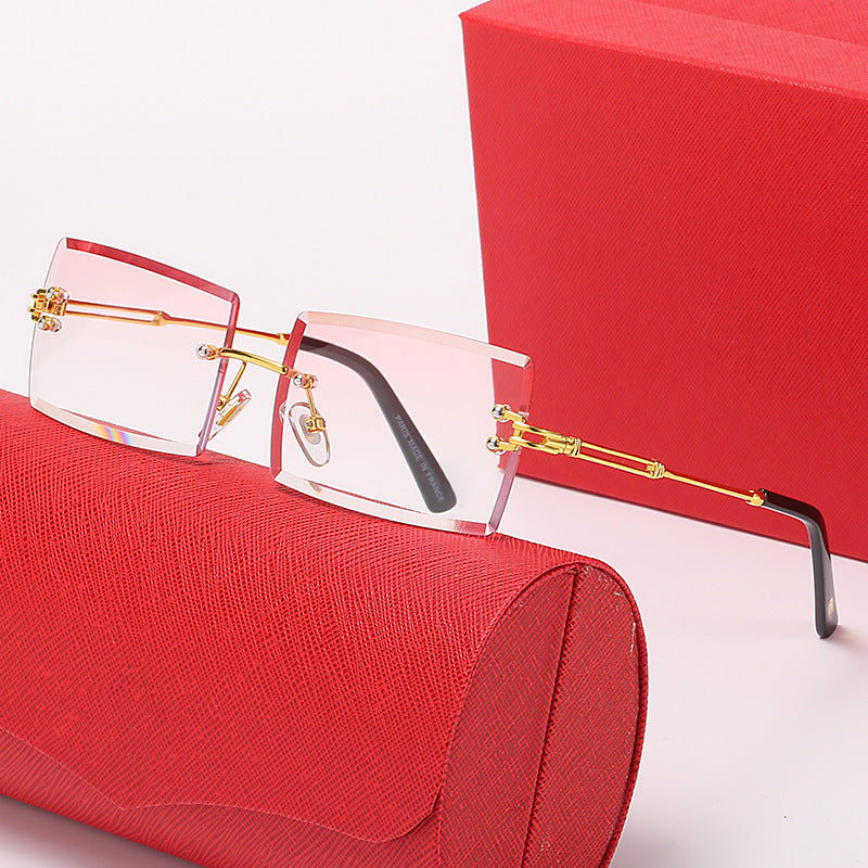 Ladies stylish square sunglasses with luxurious metal accents Kalsten