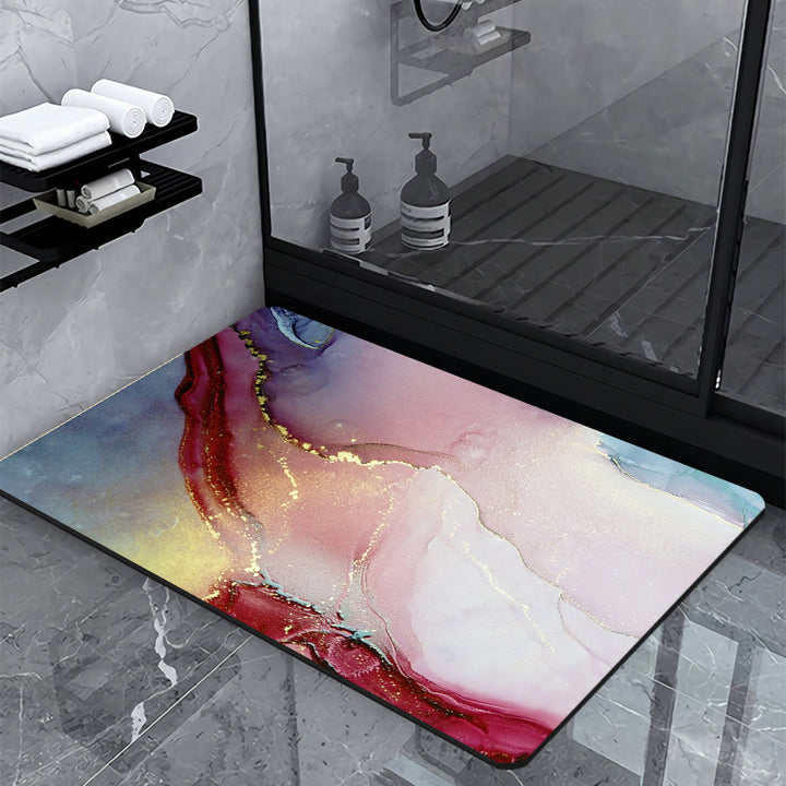Luxury Marble-Effect Bath Mat Kalsten