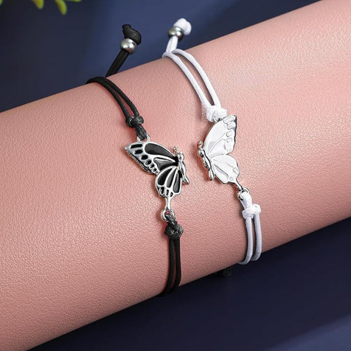 Butterfly Charm Necklace and Bracelet Set Kalsten