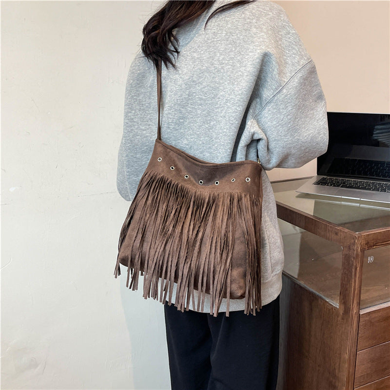 Fringe Suede Crossbody Bag Kalsten