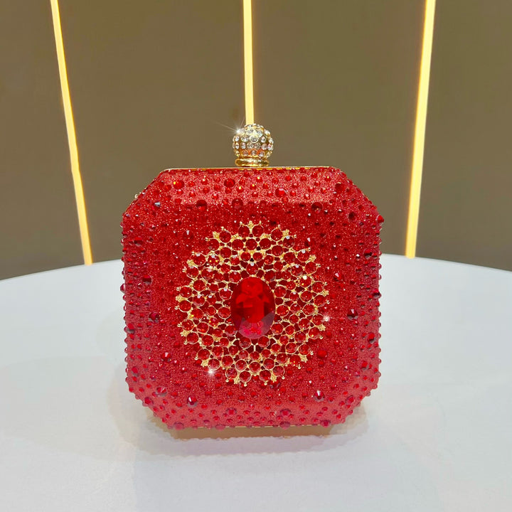 Dazzling Rhinestone-Embellished Clutch
