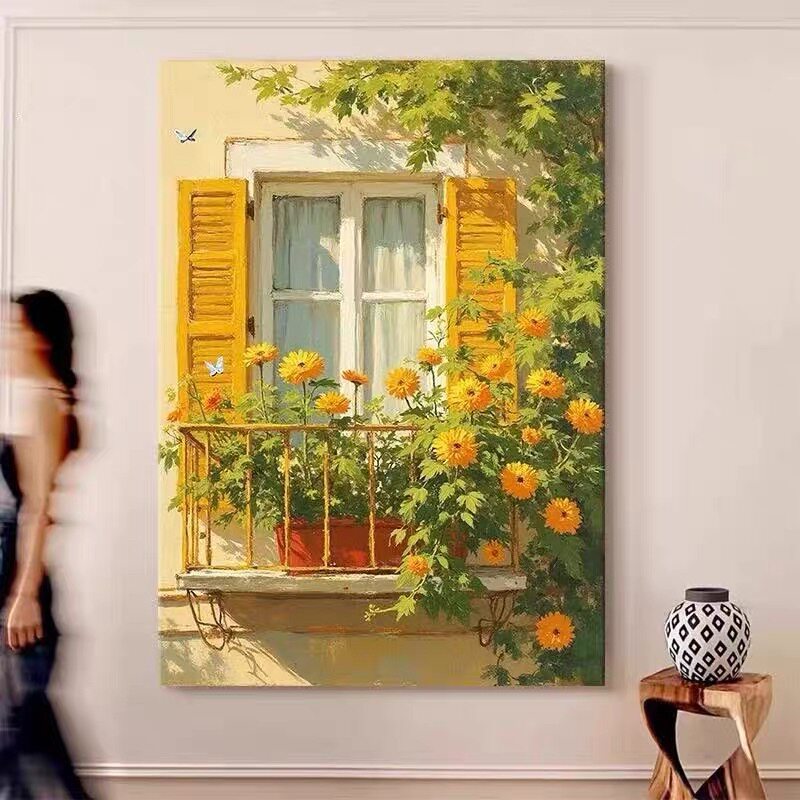 Abstract Nature-Themed Canvas Artwork