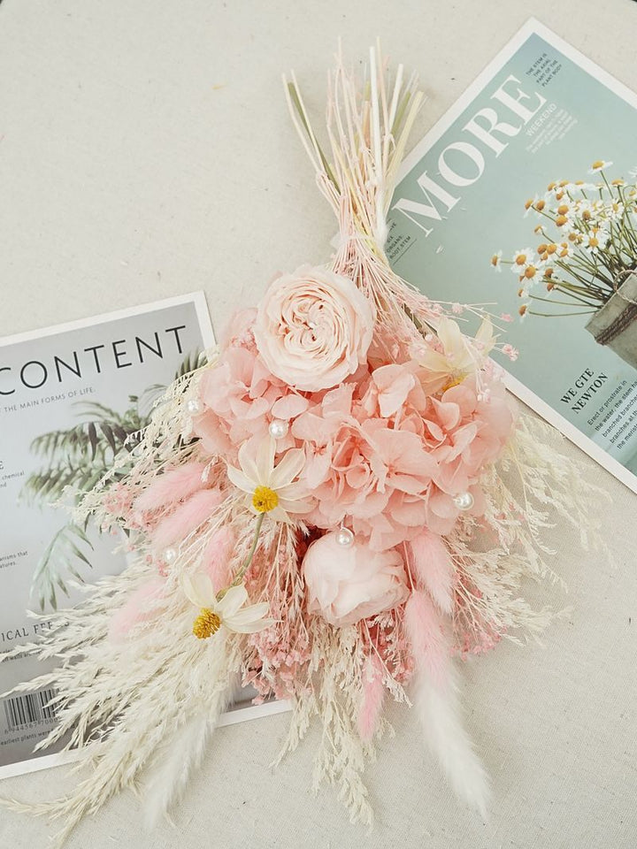 Dried Flower Bouquet with Decorative Accents