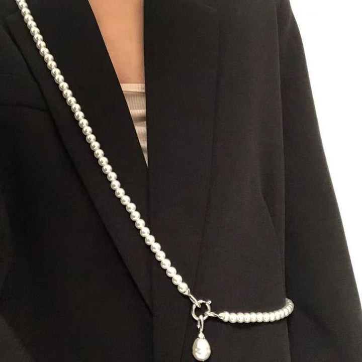 Elegant Pearl-Embellished Bag Strap Kalsten
