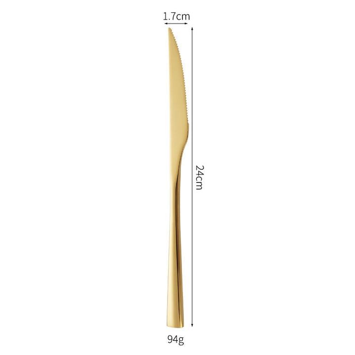 Elegant dessert knife with curved handle Kalsten