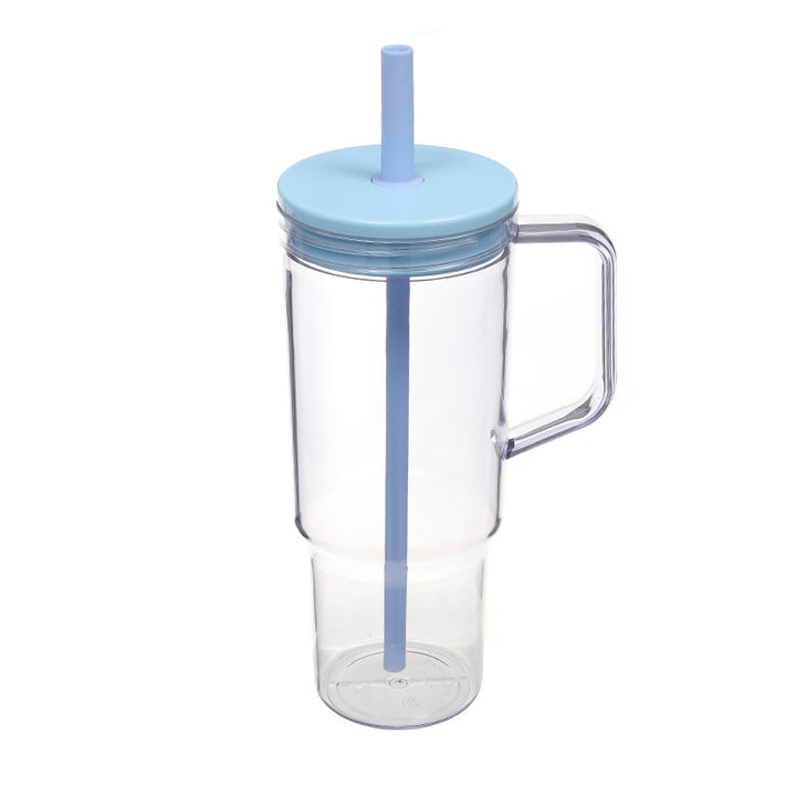 Unisex drinking cup with removable silicone straw and integrated carrying handle Kalsten