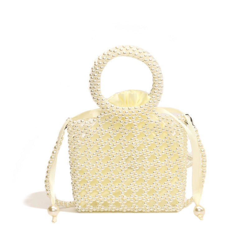 Elegant Pearl-Embellished Handbag
