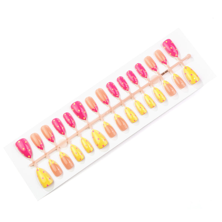 Decorative Press-On Nail Art Set with Manual Designs