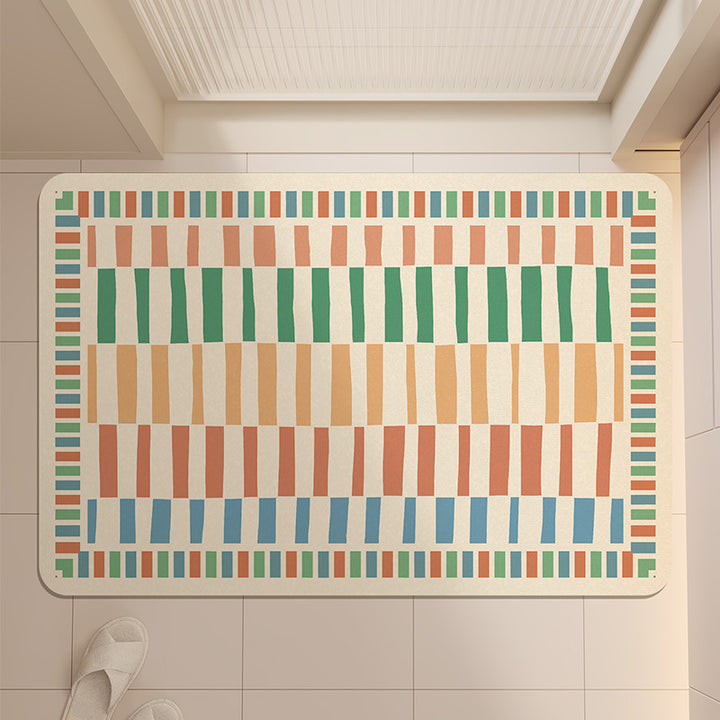 Stylish Geometric Pattern Bath Mat Kalsten