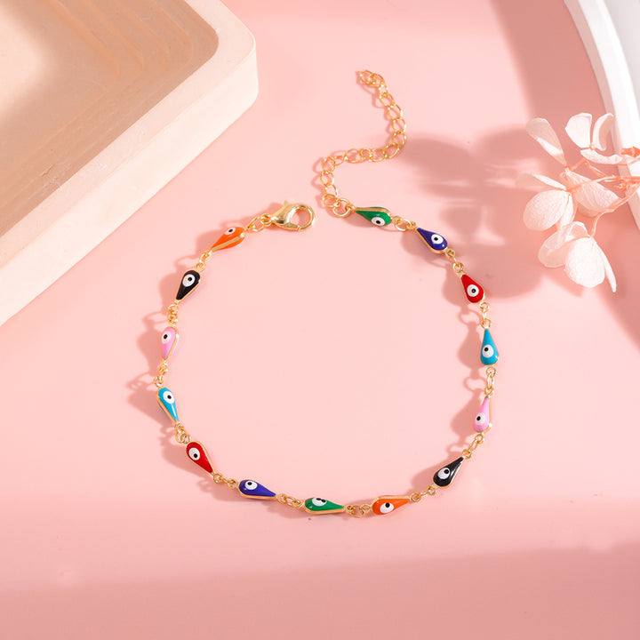 Colorful Evil Eye Charm Anklet Kalsten 1788164324