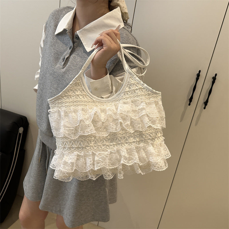 Ruffled Lace Crop Top Kalsten
