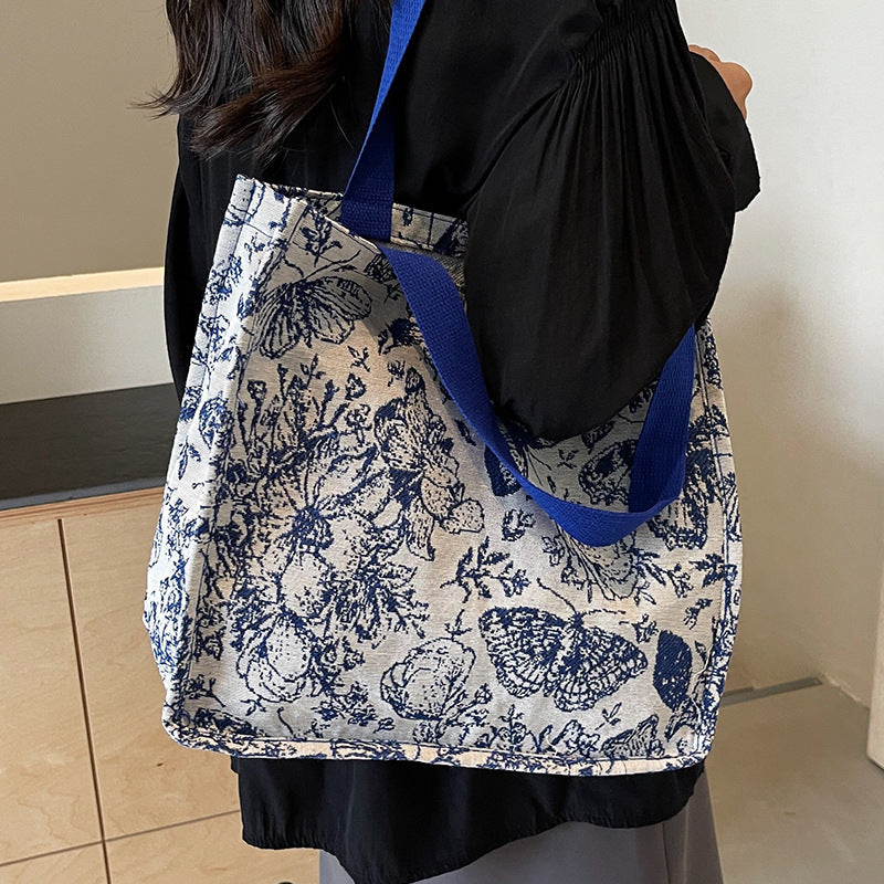 Eco-Friendly Floral Print Tote Bag