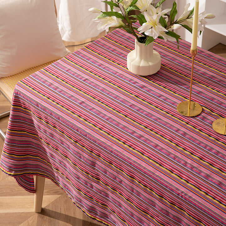 Rectangular tablecloth with jacquard-like structure, water-repellent surface and easy-care fabric Kalsten