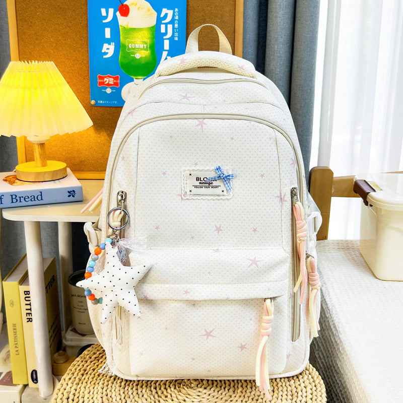 Stylish Star-Embellished Multi-Functional Backpack Kalsten