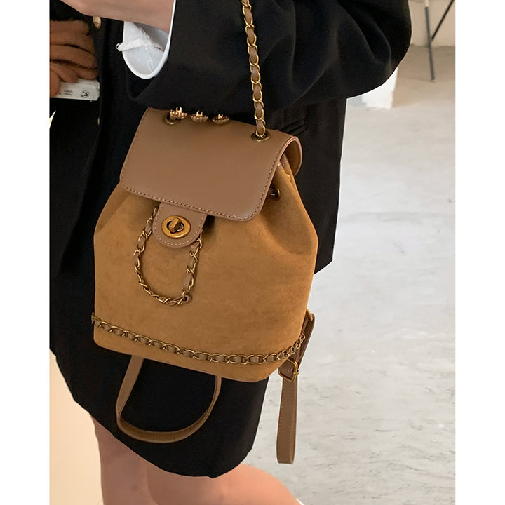 Chic Suede Drawstring Backpack Kalsten