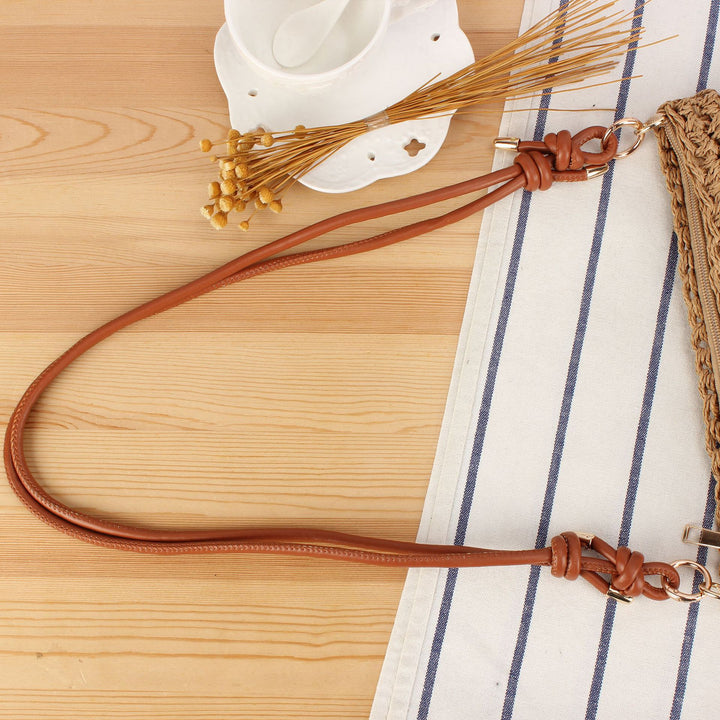 Handbag Made of Woven Natural Material with Adjustable Strap Kalsten