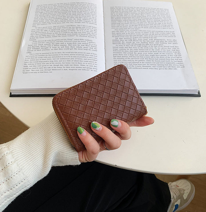 Textured Leather Credit Card Holder
