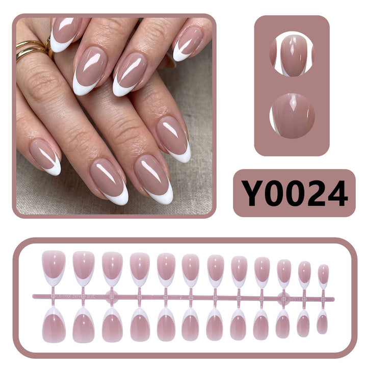 Elegant French Tip Press-On Nails 1790732149