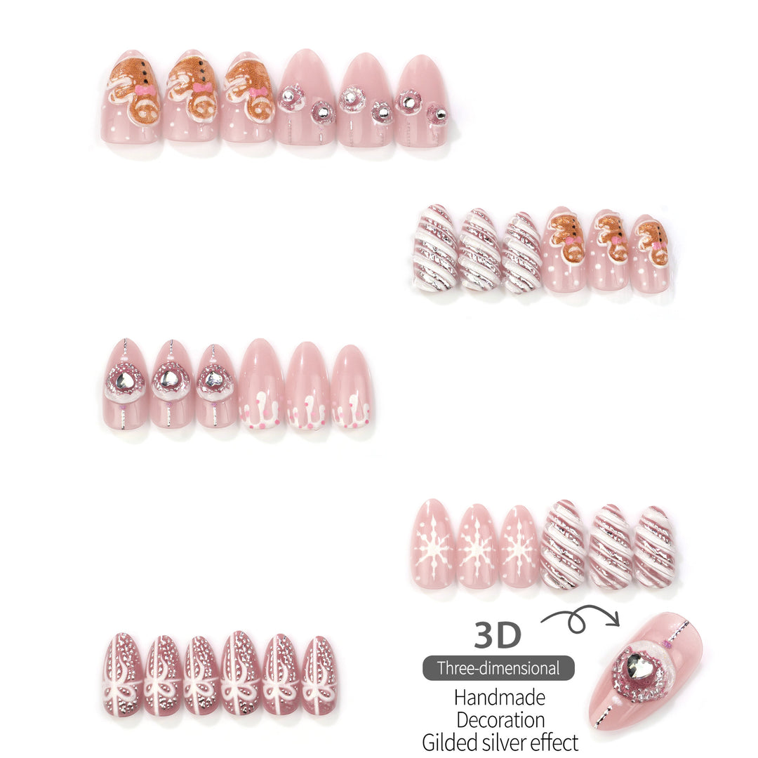 Festive Themed Decorative Press-On Nails