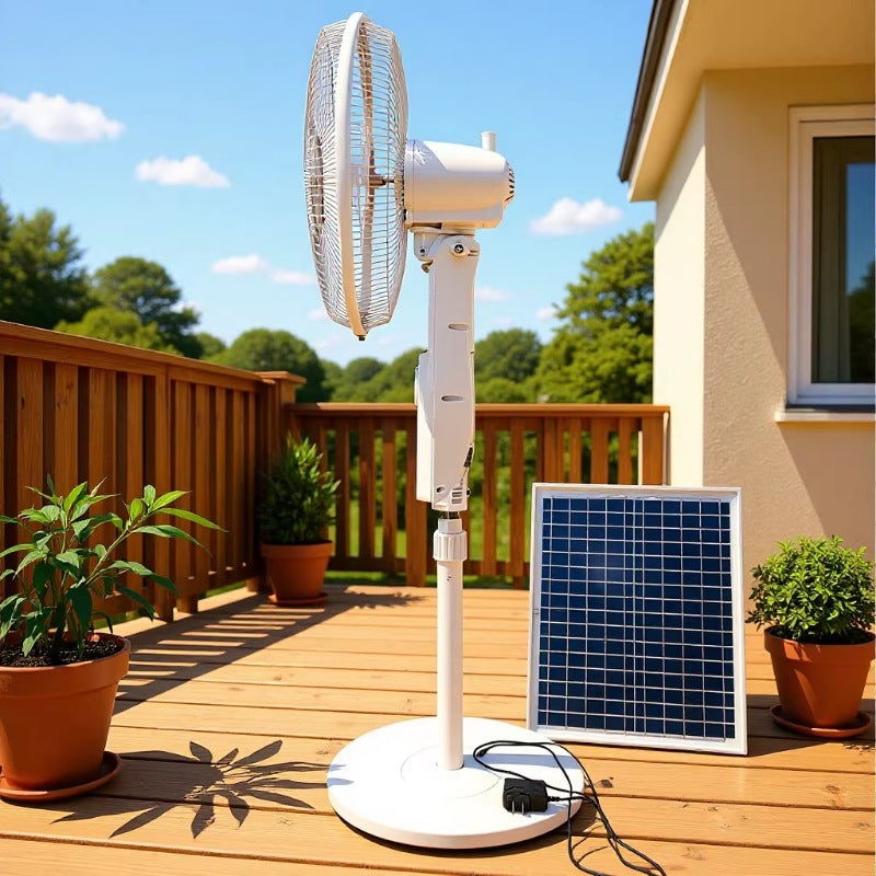 Unisex Solar-Powered Stand Fan with Smart Control Kalsten