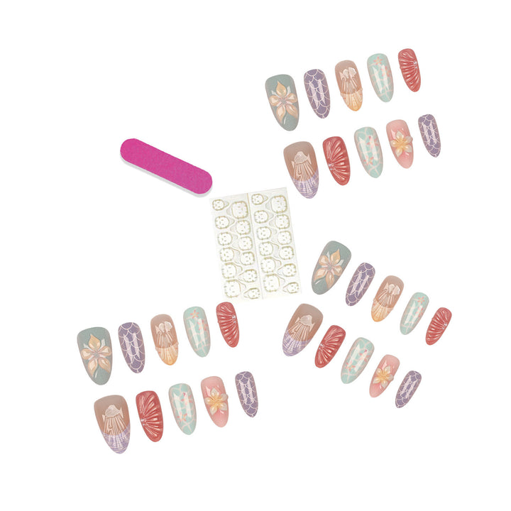 Artistic Press-On Nail Tips Set