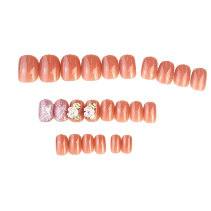 Glitter Floral Press-On Nail Set Kalsten