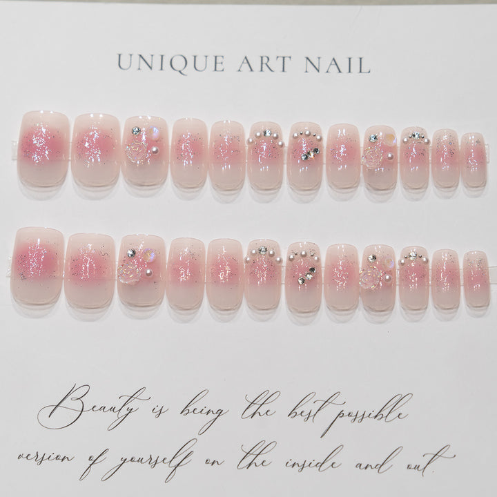 Elegant Rhinestone Nail Art