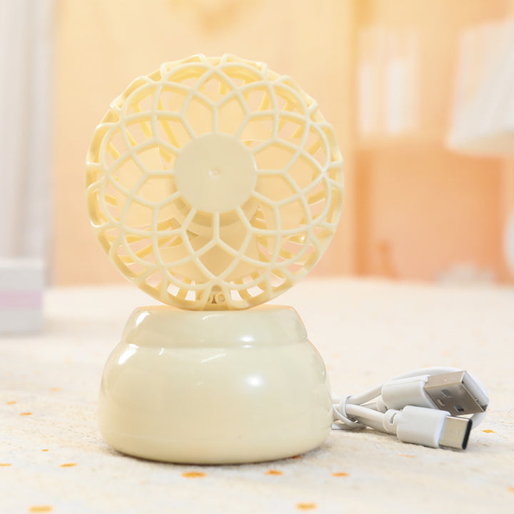 Women's Portable Table Fan in Creative Flower Design Kalsten
