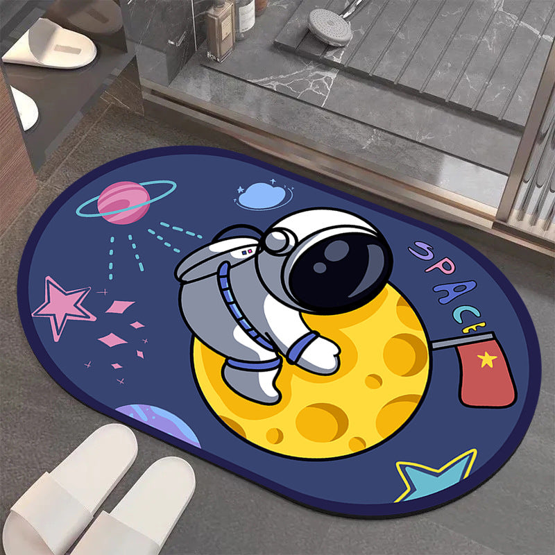 Astronaut-Themed Decorative Area Mat
