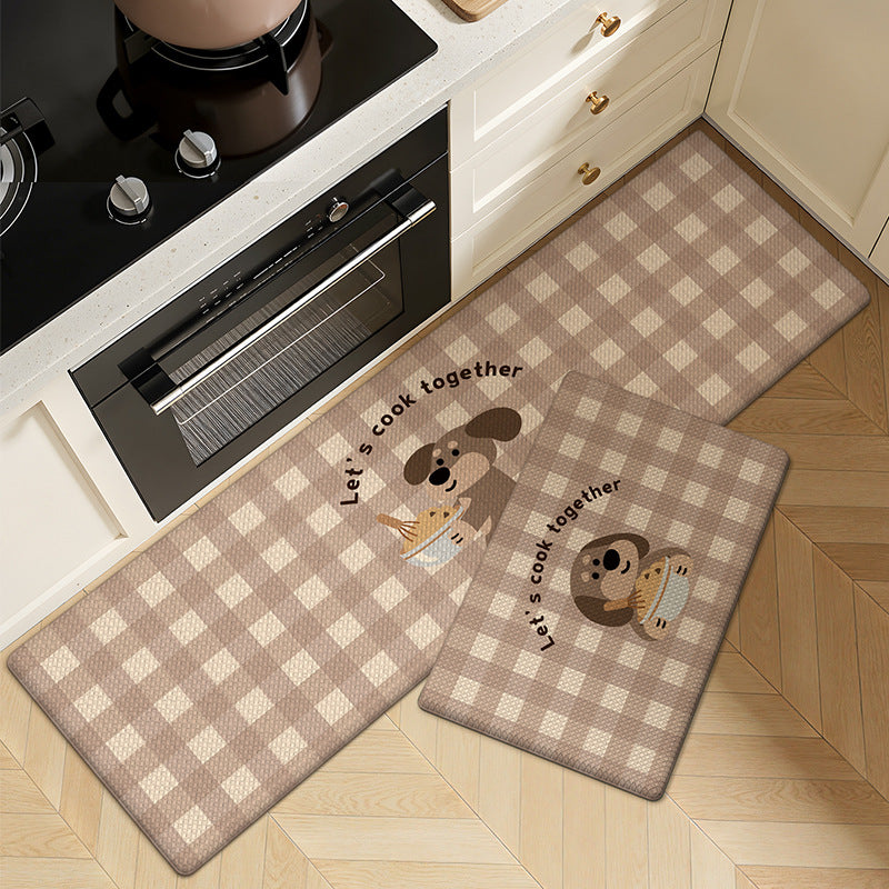 Playful Animal Themed Kitchen Comfort Mat