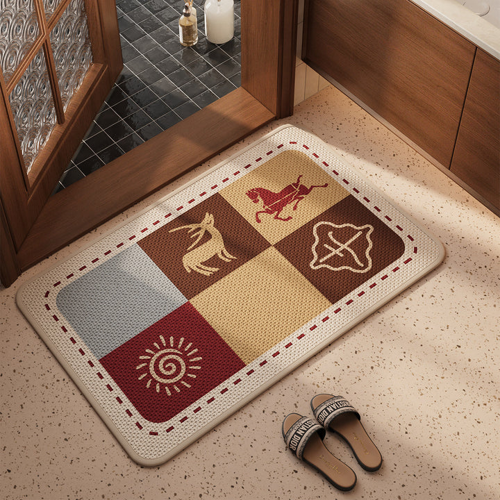 Artistic Decorative Door Mat for Home Entryway