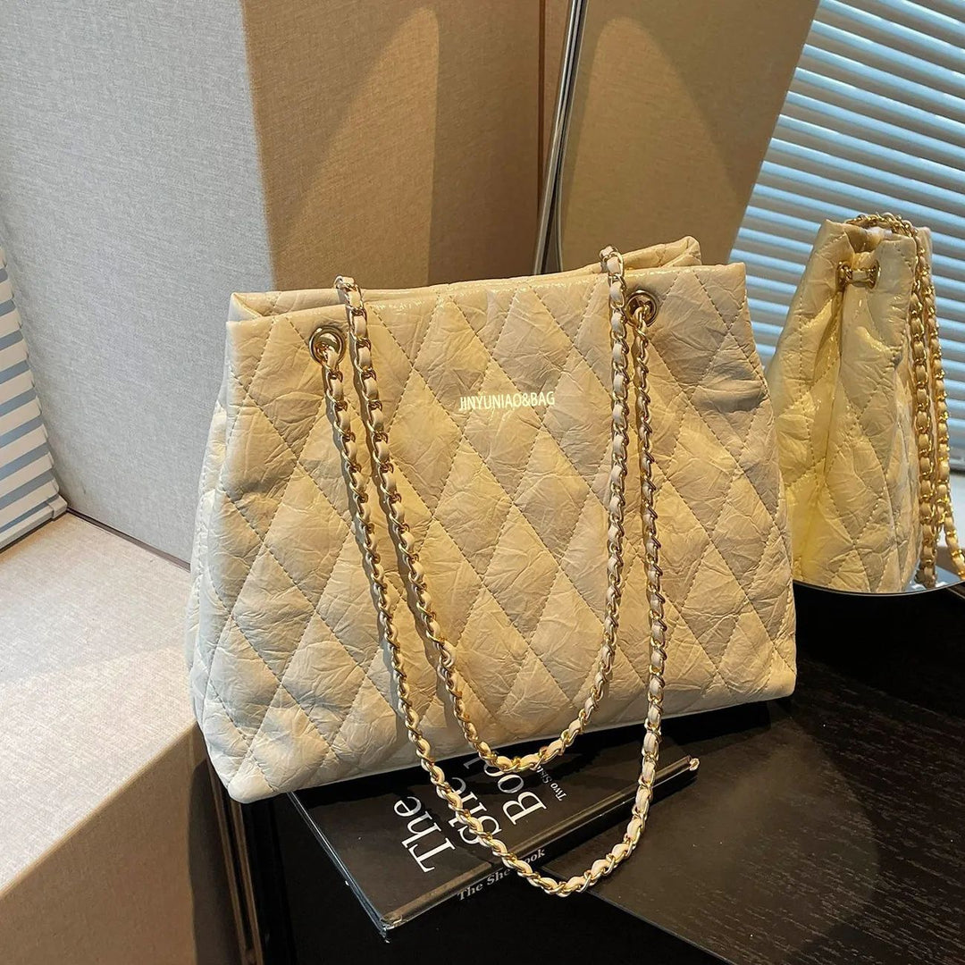 Quilted Chain-Handle Handbag Kalsten