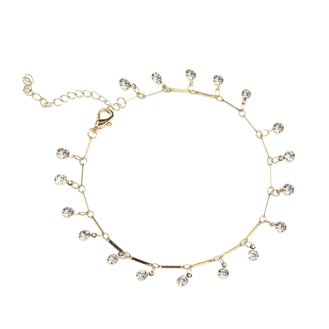 Elegant Crystal Chain Anklet Kalsten