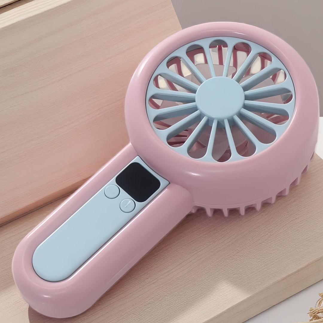 Ladies Portable Table Fan with Digital Display and Multiple Adjustable Speed Control Kalsten