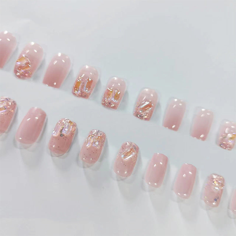 Iridescent Glitter Press-On Nail Set