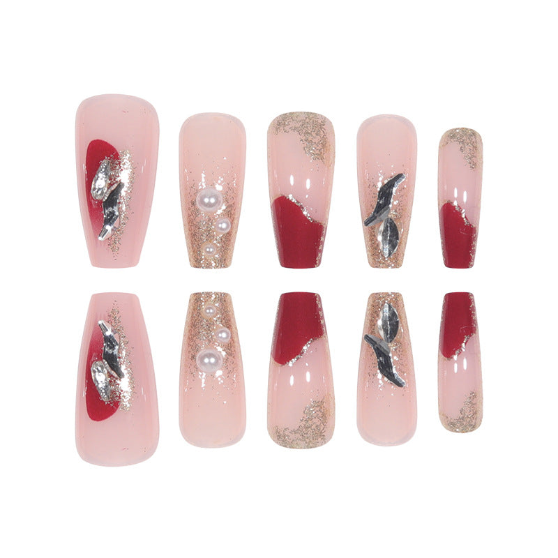 Premium Glittery Stiletto Press-On Nails Kalsten