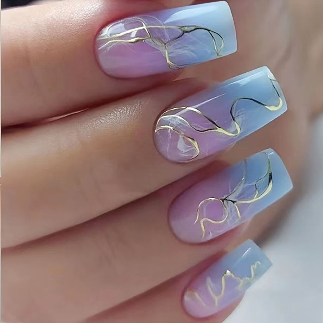 Elegant Marble Design Nail Art