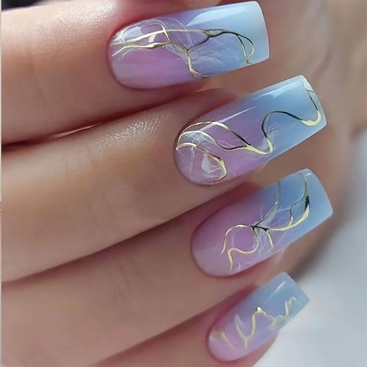 Elegant Marble Design Nail Art