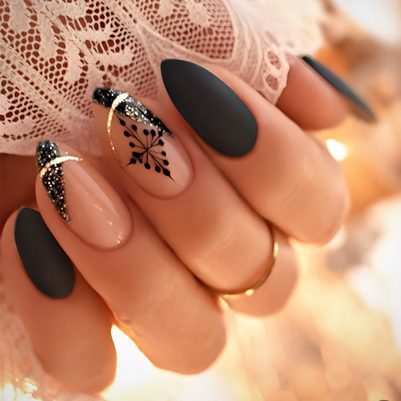 Artificial nail set with festive winter theme Kalsten