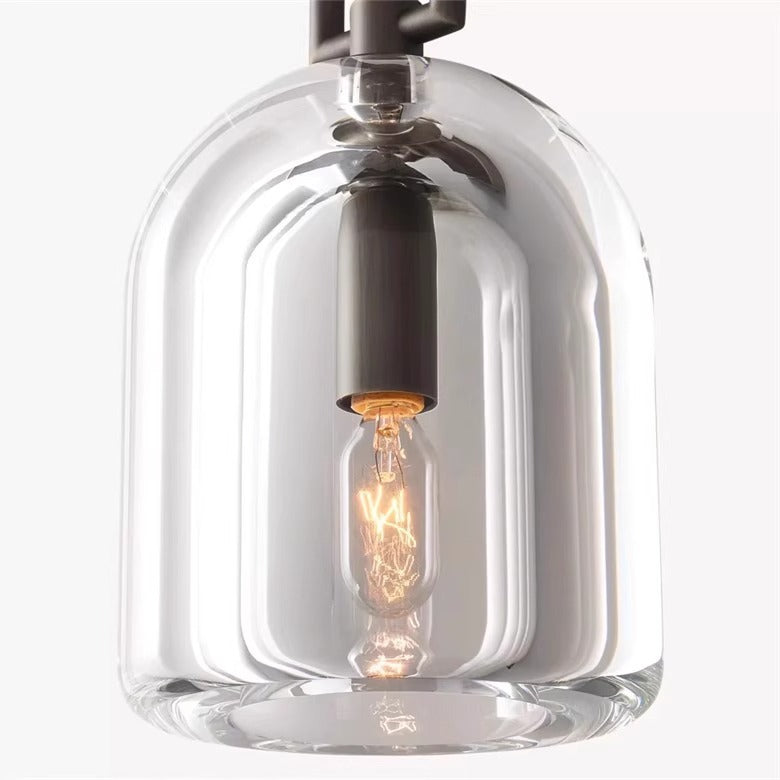 Industrial Glass Pendant Light