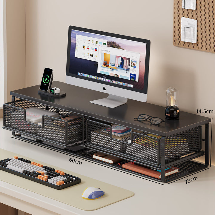 Multi-Functional Desk Organizer with Mesh Storage Bins Kalsten